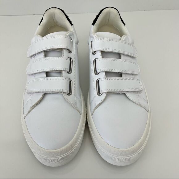 JSLIDES Gennie Studded Platform Sneaker in White Faux Leather Size 10 - Picture 6 of 14